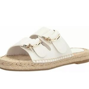Joie Cagney Espadrille Sandals White Leather
